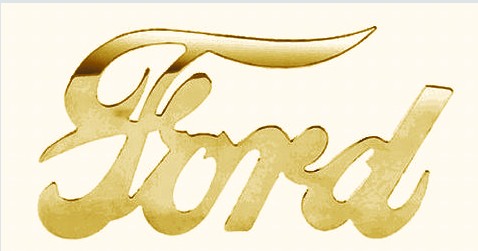 Ford Script Badge - Large Brass